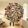 Autocollant mural 3D en cristal acrylique, adhésif, cadre Po stéréo, motif d'arbre, résistant à l'usure, accessoires pour la maison, DIY bricolage, 220328234m