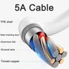 جديد 5A نوع C Cable Charger USB 1M 3ft 2M 2M 6ft 3M 10ft Cables Sync 3.1 Type-C الشحن السريع لـ Samsung S21 S20 بالإضافة إلى الهاتف المحمول