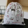 أكياس Cat Linen الرباطية 8x10cm 9x12cm 10x15cm 15x20cm حزمة من 50 عيد ميلاد حفل زفاف الحلوى كيس المجوهرات التغليف حقيبة التغليف