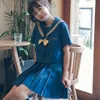 Clothing Sets Japanese School Student JK Uniform Girl Anime Long Short Sleeve Shirt Sailor Dress Set Navy Blue College Pleated Skirt Plus Si