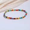 Handmade Beaded Anklets Bracelets for Women Egirls Beach Boho Colorful Beads Ankle Bracelets Elastic Foot and Hand Chain Jewelry