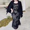 черное платье-русалка midi