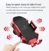 Car Qi Wireless Charger for iphone XS XR XS MAX X 8/8Plus Touch Smart Induction Fast Charge Mount Huawei P30Pro Mate20Pro