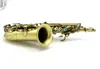 patins italiens en bronze antique installés sax saxophone soprano incurvé
