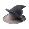 Halloween Witch Hat Diversified Längs fårullen Kap Stickande fiskare Hattar Kvinnliga modehäxa Pointed Basin Hucket SN4718