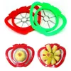 Stainless Steel Kitchen Gadgets Fruit Tools Apple Shaped Corer Slicer Easy Cutter Cut Knife Cutter for Pear Color By Random