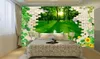 3D wallpaper mural HD Green landscape TV background wall mural living room bedroom photo wallpapers home improvement papel de pared