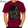 メンズTシャツ迷彩アメリカンフラッグトップティーTシャツUSA軍事戦術カモフラージュTシャツ最新スタイル