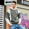 Sudaderas con capucha de monopatín a la moda para hombre 2022, sudadera informal de lana de otoño para hombre, ropa de calle de retales de estilo Hip Hop de talla europea L220730