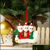 Christmas Decorations Festive Party Supplies Home Garden Lovely Ornament Personalized Family 2 3 4 5 Pvc Decoration Dh4Fa