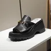 2023 Tasarımcı Sandal Ophidia Moda Lüks Kadınlar Flip Flops Marmont GÜNEŞ DERİ KADINLAR Çift metal ile yüksek kaliteli slaytlar