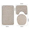 Bath Mats Pebble Embossed Floor Bathroom Non Slip Toilet Three Piece Set Foot Carpet Products 220504