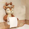 Decorative Deer Toilet Wall Mounted Bathroom Kitchen Roll Paper Holder Tissue Rack 220611