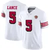 Jersey de futebol de San Trey Lance 85 George Kittle Fred Warner Nick Bosa Brandon Aiyuk Kyle Juszczyk Deebo Samuel Raheem Mostert Francisco Red