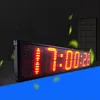 カウントダウンアップLEDディスプレイクロックスポーツゲームタイマーリアルタイム12 24時間赤いリモートコントロールシングルアルミニウムフレームCAN B9180520