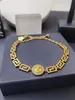 Women Brass Consecutive Greece Meander Pattern Chain Necklaces Bracelets Earring Set Banshee Medusa Head Portrait 18K Diamonds Ear274Y