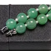 Chokers Natural 8mm Green Aventurine Round Beads Women을위한 목걸이 jade 수제 매듭 남자 클래식 홀리데이 선물 Jewerly 18 인치