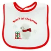 Accessoires pour cheveux Bavoirs en coton pour bébé Né en bas âge Père Noël Bavoir Toddler Burp Chiffons Salive Ours Serviette Brodé Babero Cadeau de Noël