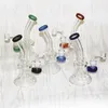 Glass Bong Oil Rig Water Bongs Hookahs 14mm Female Dab Rigs med 4mm Manlig kvarts banger Glass Ash Catcher Silicone Nectar