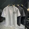 T-shirt à manches courtes en coton Marque de mode pour hommes T-shirt ample d'été Double impression Vêtements de créateurs pour hommes