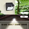 Lampade da parete solari IP65 Sensore di movimento esterno impermeabile wireless Giardino Patio Cortile Garage Illuminazione di sicurezza