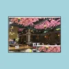 シミュレーションチェリー花の人工植物装飾的な花の家の装飾シルクチェリーブロックズブーケ結婚式の祭りドロップデリバリー202