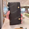 مصمم أزياء محفظة هاتفيات للهاتف iPhone 15 15pro 14 14pro 14plus 12 13 Pro Max Leather Card Pocket Cover Luxury Wost With Samsung S22 S23 Ultra