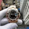 Basel World Watch Super BPF Factory Model 2813 Automatisk rörelse Cerachrom Black Brown Bezel 40mm Rose Gold Men Watches Lysande safir