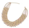 Kaymen Handgjorda Crystal Fashion Halsband Golden Plated Chains Beads Maxi Statement Necklace For Women Party Bijoux NK01561 2202125091680