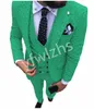 Custom-Made One Button Groomsmen Notch Lapel Men Garnitury Groom Tuxedos Wedding / Prom / Dinner Man Blazer (Kurtka + Spodnie + Kamizelka + Kamizelka) M02