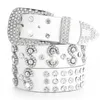 B￤lten bling strass f￶r kvinnor v￤stra cowgirl -studded l￤derb￤ltenb￤lten