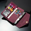 Magnetisk plånbok flip läderfodral för iPhone 14 13 12 mini 11 pro max xs xr 8 7 6s plus kortsolthållare telefonväska med lanyard