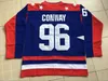 Sj98 96 Charlie Conway Jersey 2017 Team USA Mighty Ducks Movie Hockey su ghiaccio Jersey Tutto cucito e ricamato