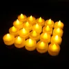 LED Tealight Tea Candles Flameless Light colorful yellow Battery Operated Wedding Birthday Party Christmas Decoration Wholesale SN4288