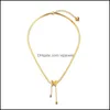 Chokers halsband h￤ngsmycken smycken koreanska nisch damer mode fj￤ril halsband h￤nge rostfritt st￥l orm ben kedja droppe leverans 2