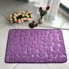 Cobblestone Emed Bathroom Bath Mat Nonslip Carpets In Wash Basin Bathtub Side Floor Rug Shower Room Doormat Memory Foam Pad 220722