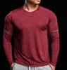 Gym Fitness Skinny T-shirt Hommes Séchage rapide respirant Chemise à manches longues Homme Running Bodybuilding Workout Tee shirt Tops Vêtements L220704