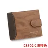 3pcs Wallets Men PU Letter Hot Stamping Three Foldable Cross Hasp Credit Card Holder Mix Color