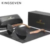 Gafas de sol de madera hecha a mano de Kingseven Gafas polarizadas para hombres UV400 Eyewear Mirror de gafas de madera Z5518 220611