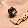 Stud XlentAg Orecchini di perle di agata nera naturale per le donne Regalo di giorno di compleanno Gioielli in argento sterling 925 GE0780GStud Kirs22