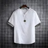 M5XL 플러스 사이즈 여름 남성 셔츠 평범한 컬러 한국 패션 남자 짧은 슬리브 하와이 짧은 슬리브 셔츠 가벼운 의류 220629