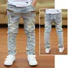 Ienens 5 13y Boys Boys Giyim Skinny Jeans Klasik Pantolon Çocuk Denim Giyim Trend Uzun Dipler Erkek Erkek Boy Rahat Pantolon 220808