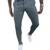 Men's Pants Men Slim Fit Solid Color Spodni zamka masy swobodne spodni mody długi sport
