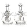 Volcanee Vortex Hockah Tornado Cyclone Recycler Glass Bong 3.9 인치 10mm 여성 미니 봉수 파이프 Bubbler Dab Rig