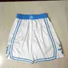 Short de basket-ball de l'équipe Just Don City Version Serpentine Wear Pantalon de sport avec poche zippée Pantalon de survêtement Hip Pop Violet Blanc Vert Bleu