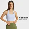 Sexy hangende nek strapless yoga tanktops mooie rug sport beha ondergoed gym kleding dames mode chic gerimpeld vest