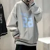 Hiphop sweatshirt heren lente Koreaanse losse hedging vneck printing longsleved college wind jasje Hong Kong -stijl shirt top 220816