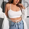 Damen Tanks Camis Rückenfrei Sexy Weiß Schwarz Camisoles Frauen Neckholder Cami Top Sommer Schnürung Ärmellos Crop Tops All-MatchWomen's