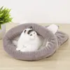 Warm Coral Fleece Cat Sleeping Bag Bed For Puppy Small Dog Pet Hairless Mat Kennel House Soft Sleep Product 220323