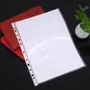 100pcs A4 Transparent Plastic Punched Pockets Folders Filing Thin 11Holes Loose Leaf File Storage Documents